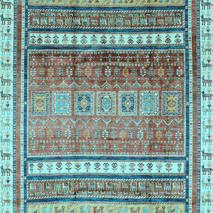 Abstract Light Blue Modern Rug, abs3722lblu