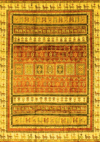 Abstract Yellow Modern Rug, abs3722yw