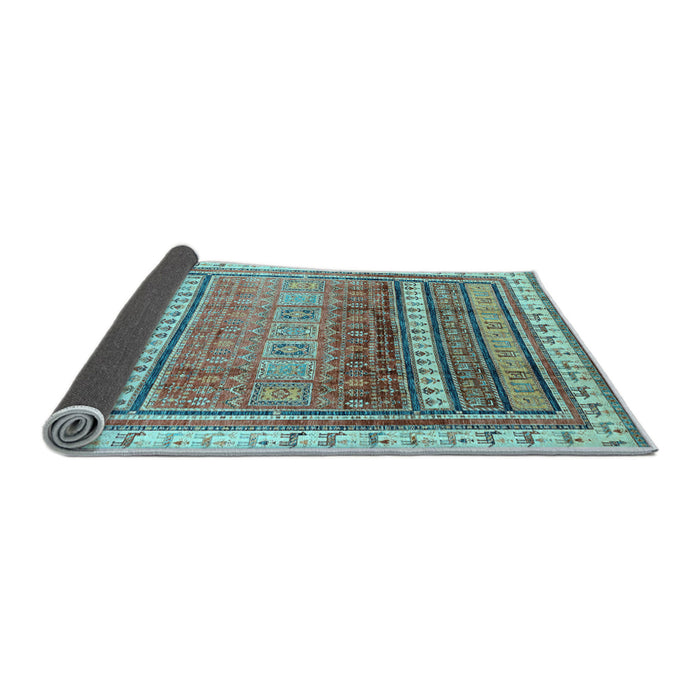 Sideview of Abstract Light Blue Modern Rug, abs3722lblu