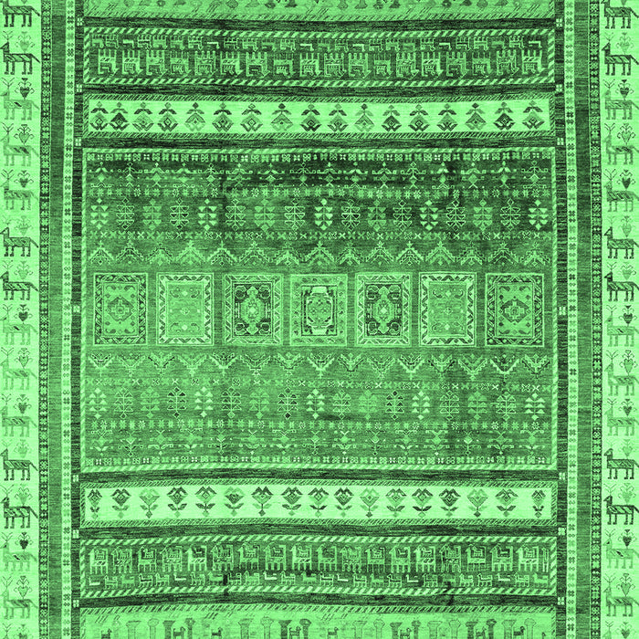 Abstract Emerald Green Modern Rug, abs3722emgrn