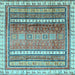 Square Abstract Light Blue Modern Rug, abs3722lblu