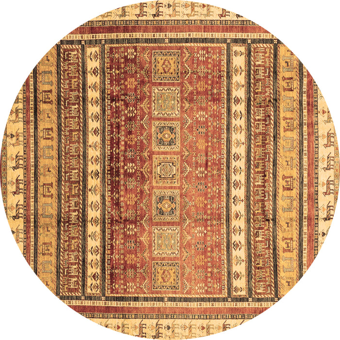 Round Machine Washable Abstract Brown Modern Rug, wshabs3722brn