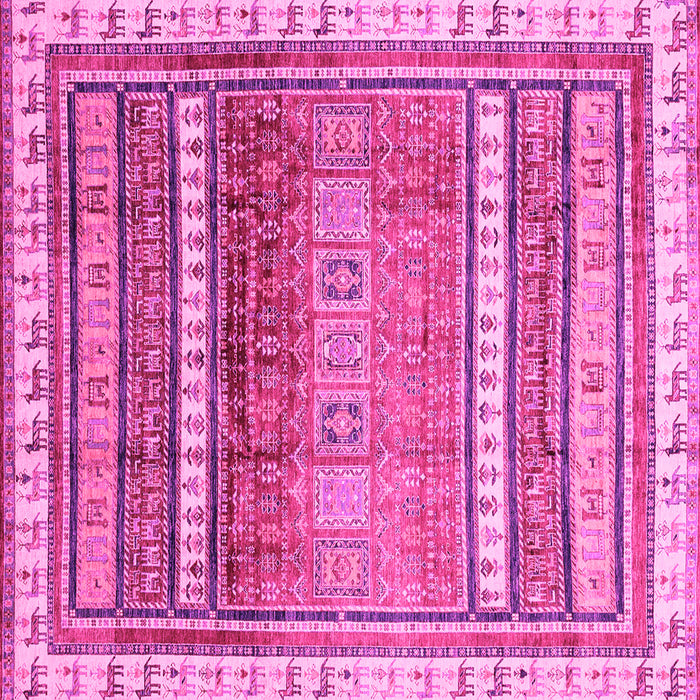 Square Machine Washable Abstract Pink Modern Rug, wshabs3722pnk