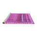 Sideview of Machine Washable Abstract Purple Modern Area Rugs, wshabs3722pur