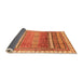 Sideview of Abstract Orange Modern Rug, abs3722org