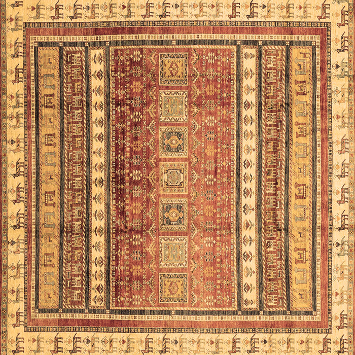 Square Abstract Brown Modern Rug, abs3722brn