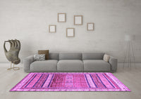 Machine Washable Abstract Purple Modern Rug, wshabs3722pur