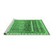 Sideview of Machine Washable Abstract Emerald Green Modern Area Rugs, wshabs3722emgrn