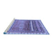 Sideview of Machine Washable Abstract Blue Modern Rug, wshabs3722blu