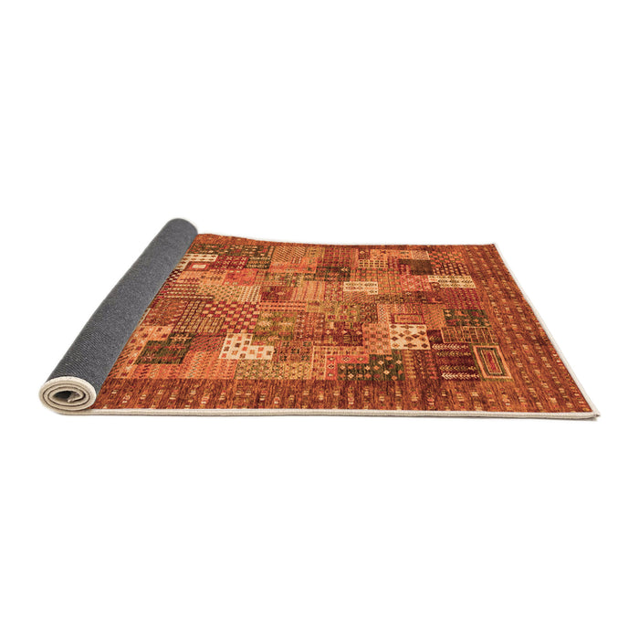Sideview of Abstract Orange Modern Rug, abs3723org