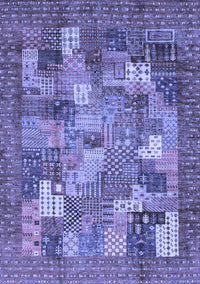 Abstract Blue Modern Rug, abs3723blu