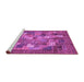 Sideview of Machine Washable Abstract Purple Modern Area Rugs, wshabs3723pur