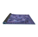 Sideview of Abstract Blue Modern Rug, abs3723blu