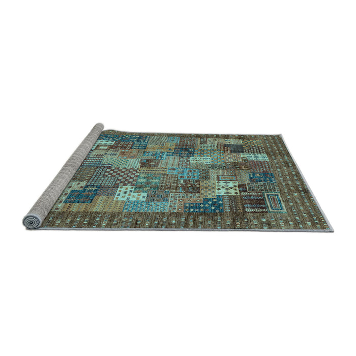 Sideview of Machine Washable Abstract Light Blue Modern Rug, wshabs3723lblu