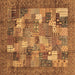 Square Machine Washable Abstract Brown Modern Rug, wshabs3723brn