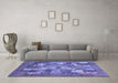 Machine Washable Abstract Blue Modern Rug in a Living Room, wshabs3723blu