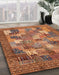 Abstract Bronze Brown Modern Rug in Family Room, abs3723