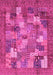 Machine Washable Abstract Pink Modern Rug, wshabs3723pnk