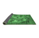 Sideview of Abstract Emerald Green Modern Rug, abs3723emgrn