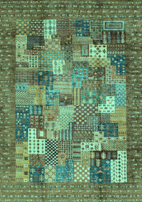 Abstract Turquoise Modern Rug, abs3723turq