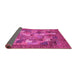 Sideview of Abstract Pink Modern Rug, abs3723pnk