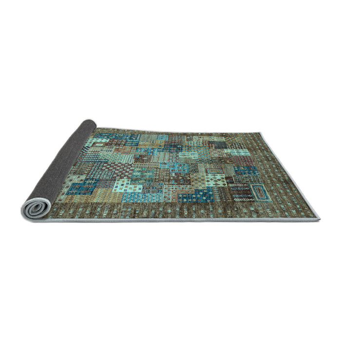 Sideview of Abstract Light Blue Modern Rug, abs3723lblu