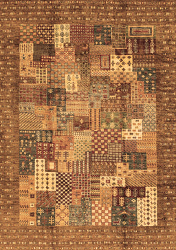Abstract Brown Modern Rug, abs3723brn