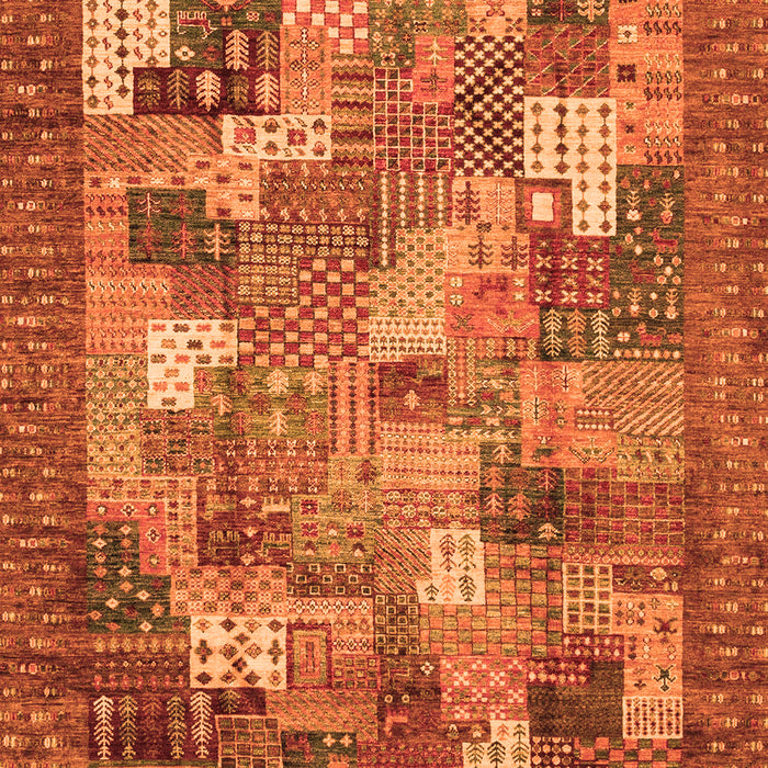 Machine Washable Abstract Orange Modern Area Rugs, wshabs3723org