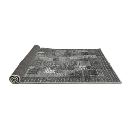 Sideview of Abstract Gray Modern Rug, abs3723gry