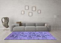 Machine Washable Abstract Blue Modern Rug, wshabs3724blu