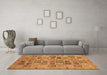 Machine Washable Abstract Brown Modern Rug in a Living Room,, wshabs3724brn