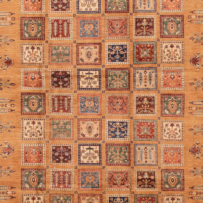 Machine Washable Abstract Orange Rug, wshabs3724