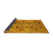 Sideview of Abstract Yellow Modern Rug, abs3724yw