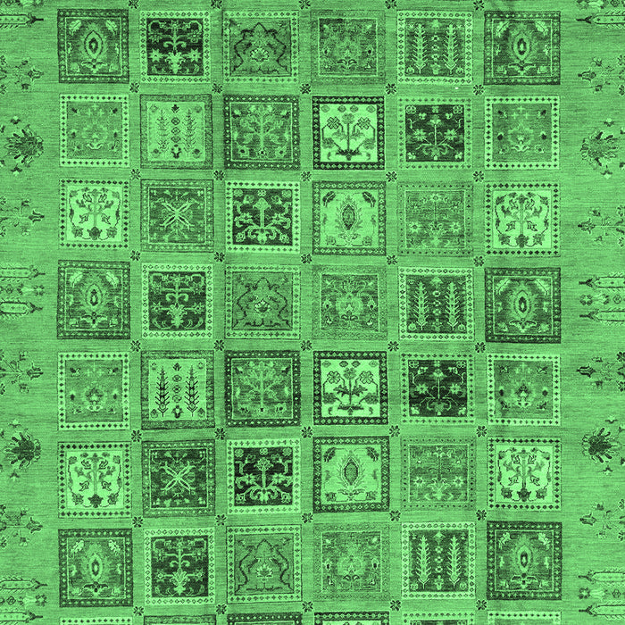 Machine Washable Abstract Emerald Green Modern Area Rugs, wshabs3724emgrn