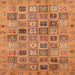 Square Abstract Orange Modern Rug, abs3724