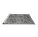 Sideview of Machine Washable Abstract Gray Modern Rug, wshabs3724gry