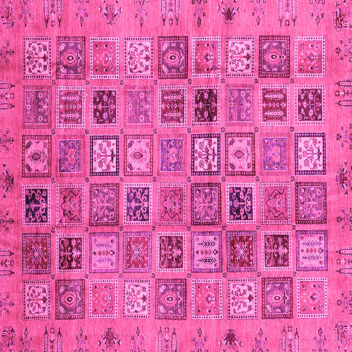 Square Machine Washable Abstract Pink Modern Rug, wshabs3724pnk
