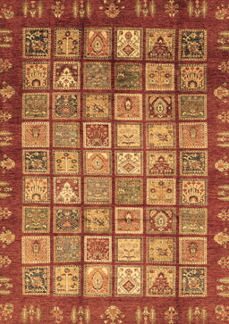 Abstract Brown Modern Rug, abs3725brn