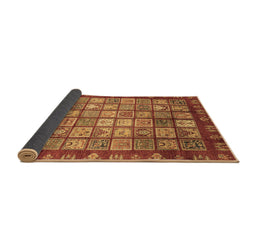Sideview of Abstract Brown Modern Rug, abs3725brn