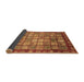 Sideview of Abstract Brown Modern Rug, abs3725brn