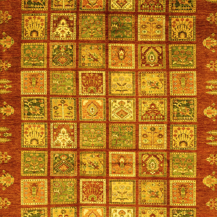 Abstract Yellow Modern Rug, abs3725yw