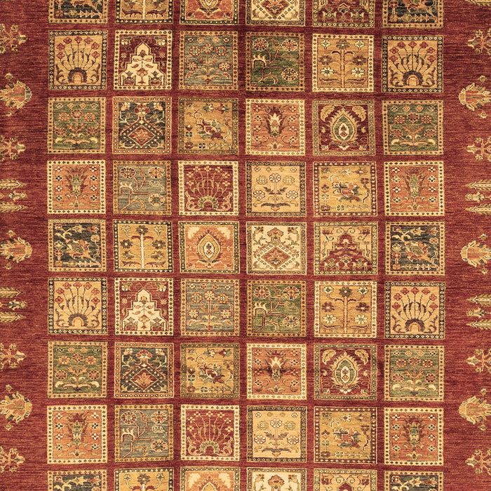 Machine Washable Abstract Brown Modern Rug, wshabs3725brn