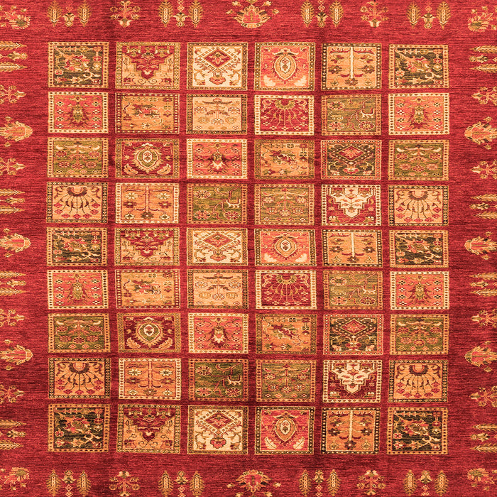 Square Abstract Orange Modern Rug, abs3725org