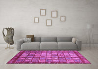 Machine Washable Abstract Purple Modern Rug, wshabs3725pur