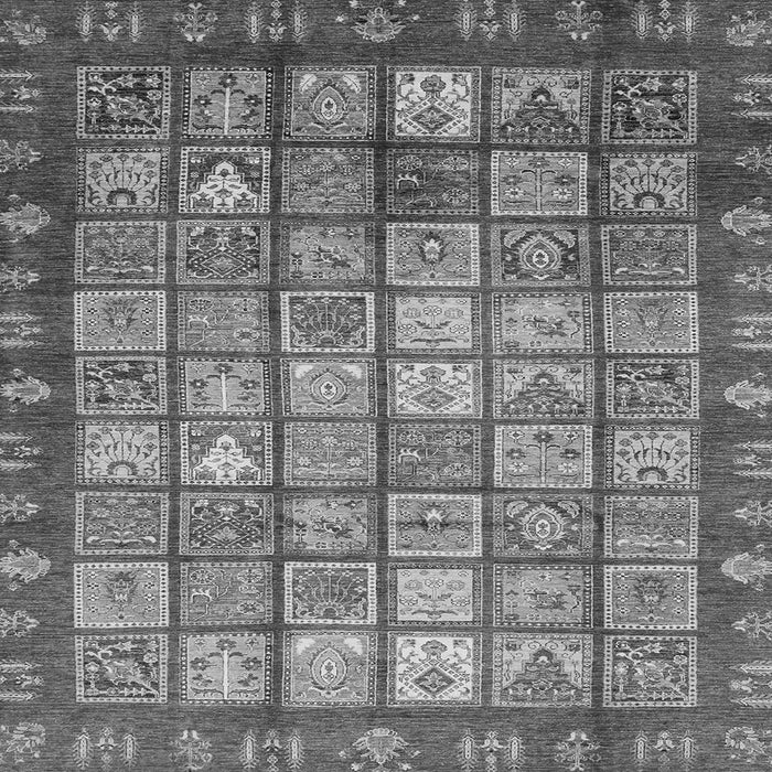 Square Abstract Gray Modern Rug, abs3725gry