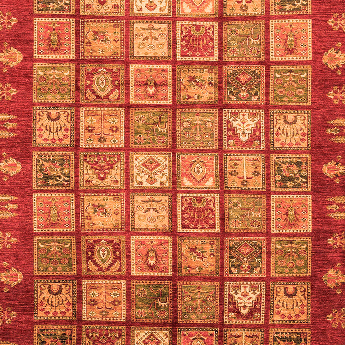 Machine Washable Abstract Orange Modern Area Rugs, wshabs3725org