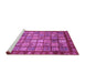 Sideview of Machine Washable Abstract Purple Modern Area Rugs, wshabs3725pur