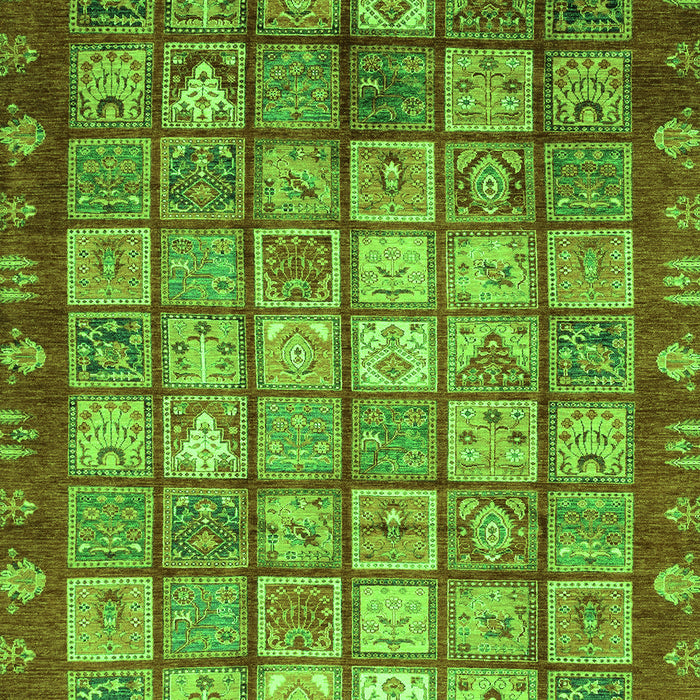 Abstract Green Modern Rug, abs3725grn