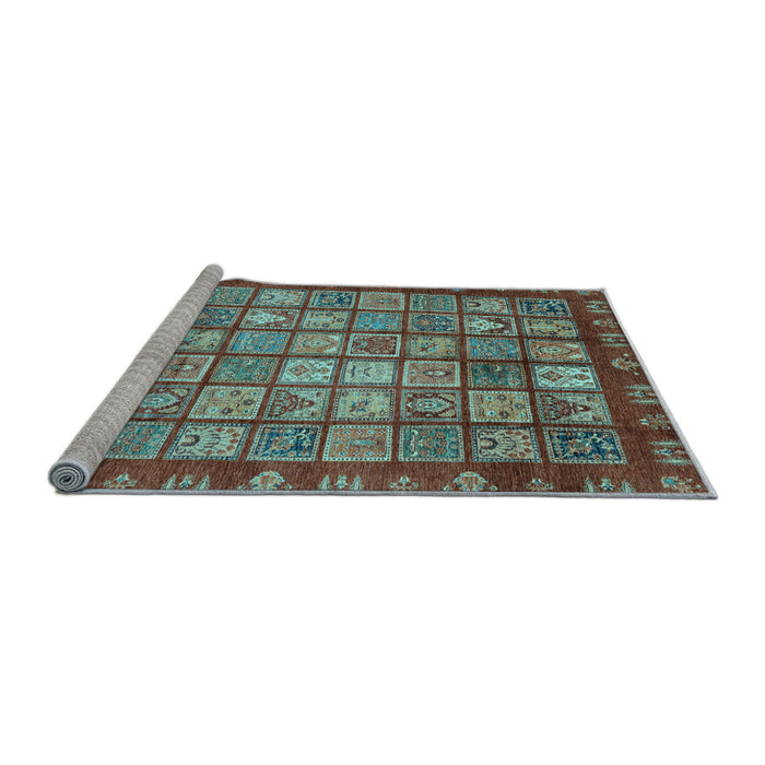 Sideview of Machine Washable Abstract Light Blue Modern Rug, wshabs3725lblu