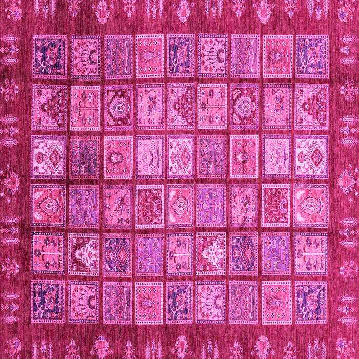 Square Abstract Pink Modern Rug, abs3725pnk